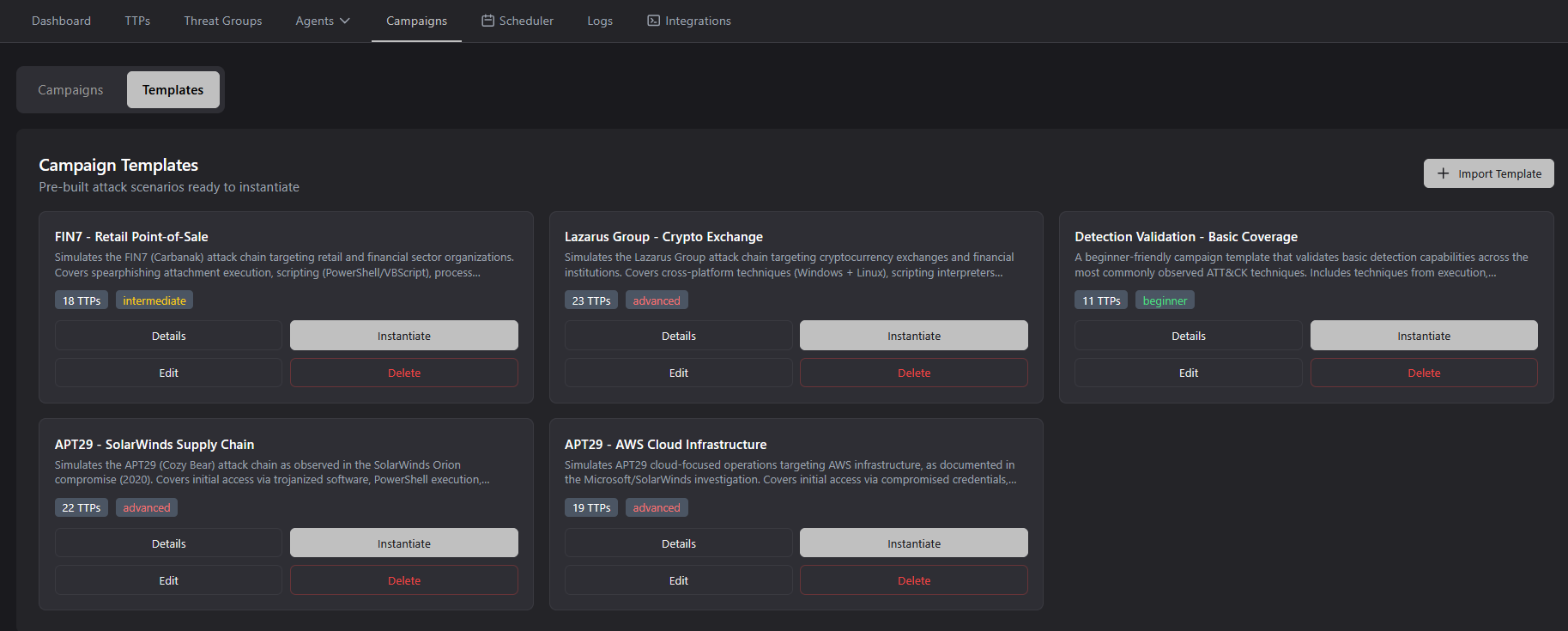 Campaign templates