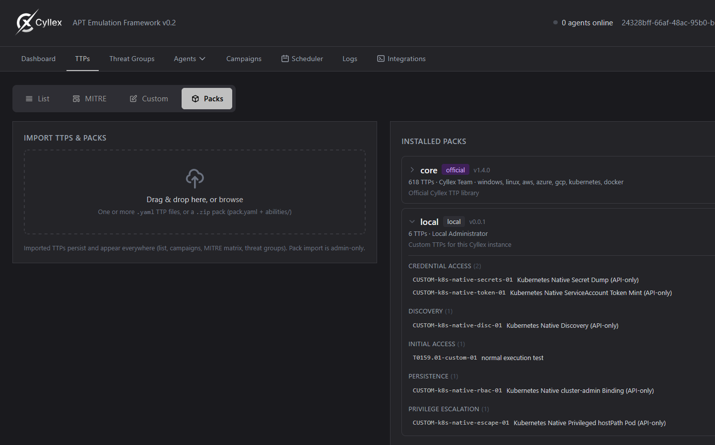 Custom TTP editor / Packs